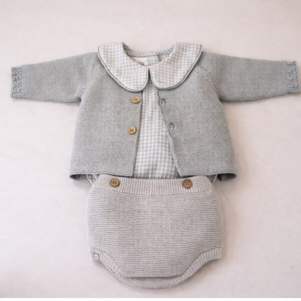 Bundle 2: suéter & culott gris + pañalero Francce